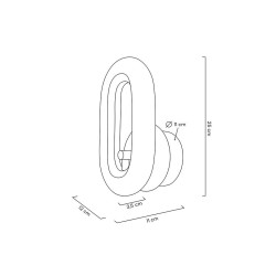 Kinkiet kryształowy JEWEL złoty