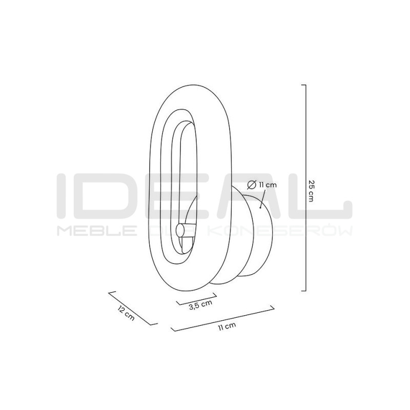 Kinkiet kryształowy JEWEL złoty