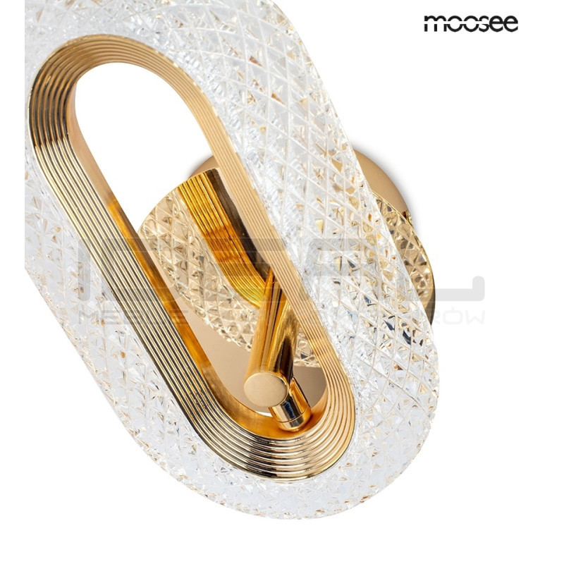 Kinkiet kryształowy JEWEL złoty