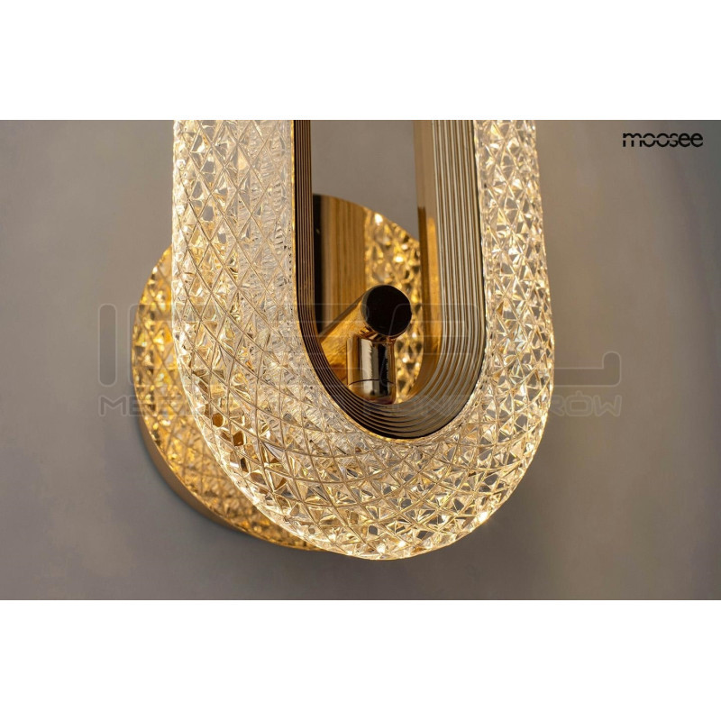 Kinkiet kryształowy JEWEL złoty