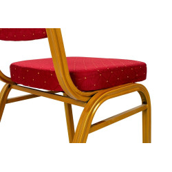 Krzesło do sali bankietowej HEROS czerwone złote