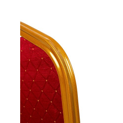 Krzesło do sali bankietowej HEROS czerwone złote