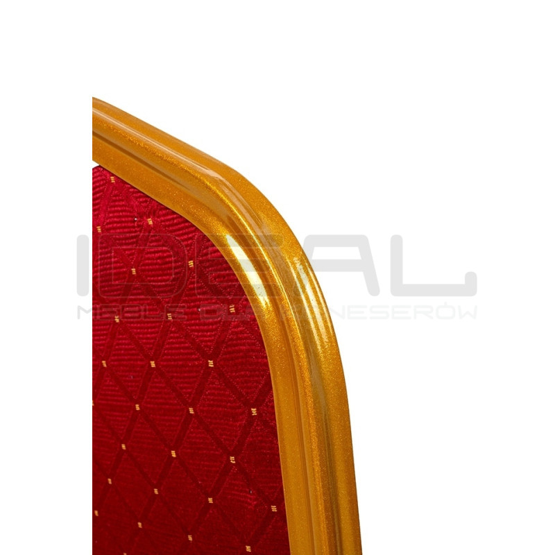 Krzesło bankietowe HEROS czerwone złote