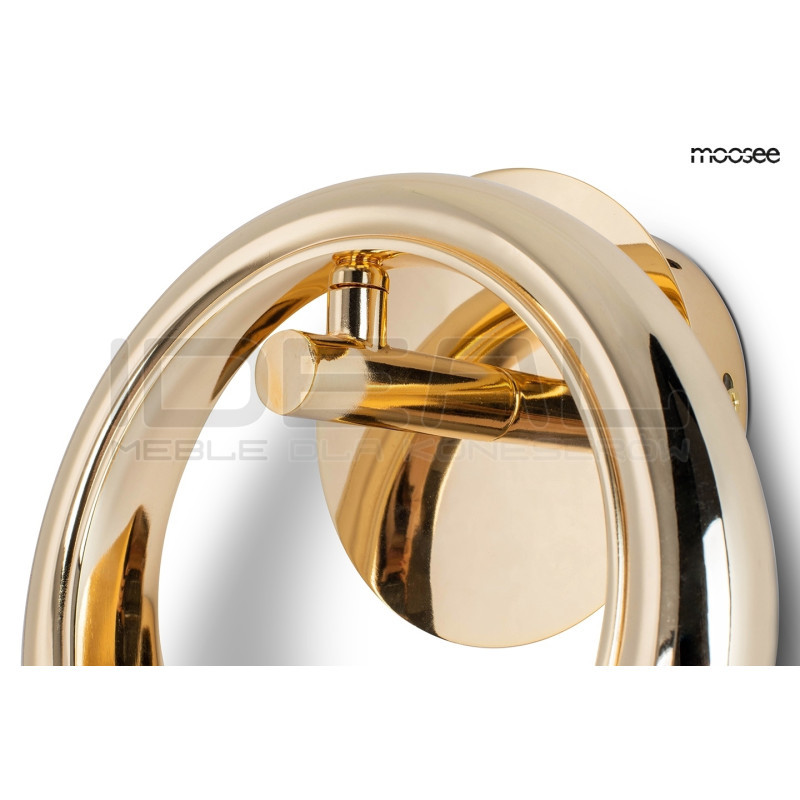 Kinkiet kryształowy HELIOS złoty