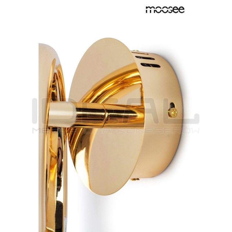 Kinkiet kryształowy HELIOS złoty