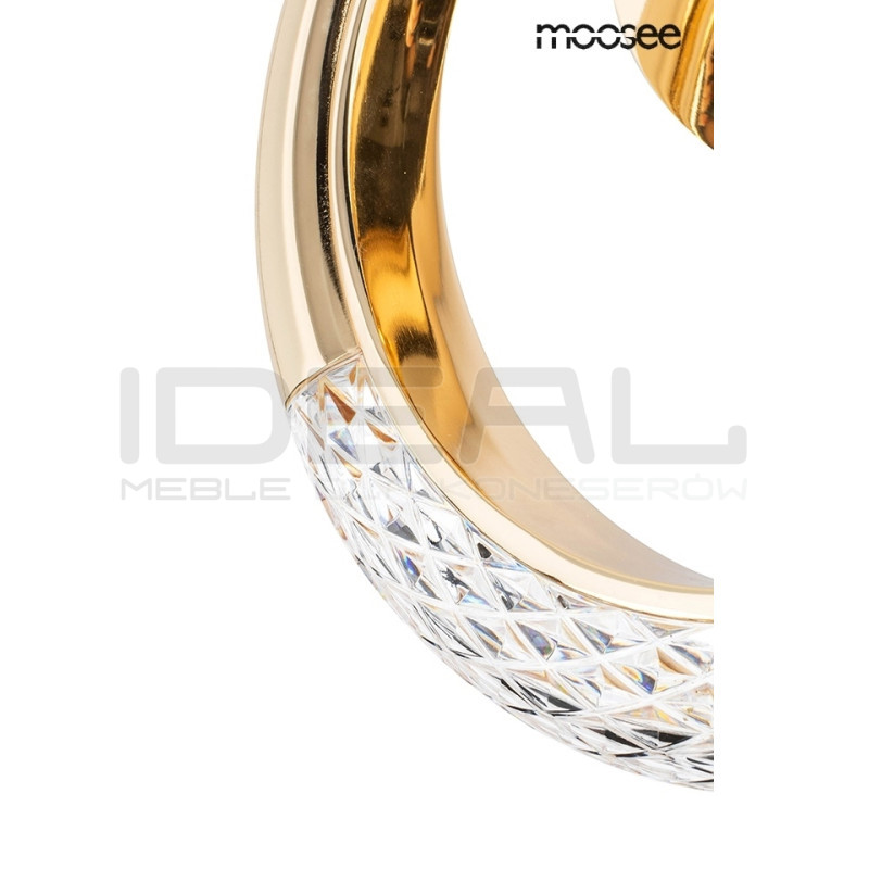 Kinkiet kryształowy HELIOS złoty