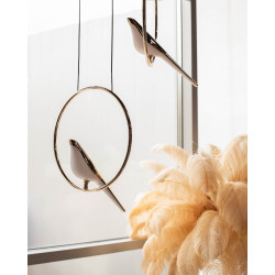 Lampa wisząca glamour Tit BIRD ptaszek złota