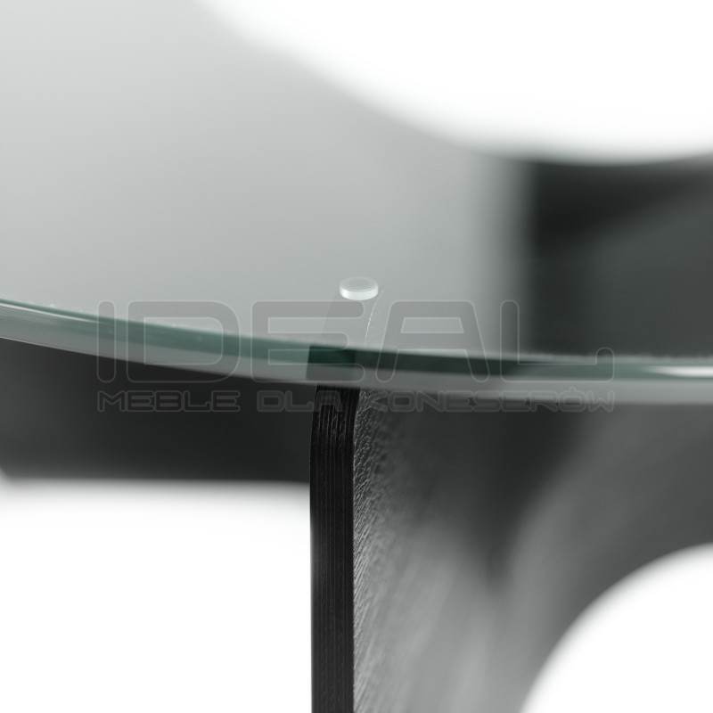 Stolik kawowy MADERA czarny plus szkło