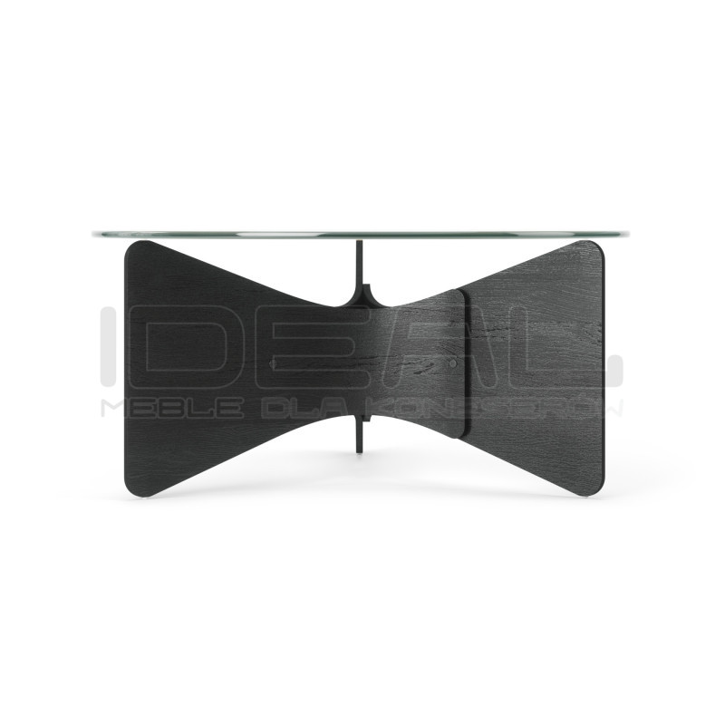 Stolik kawowy MADERA czarny plus szkło