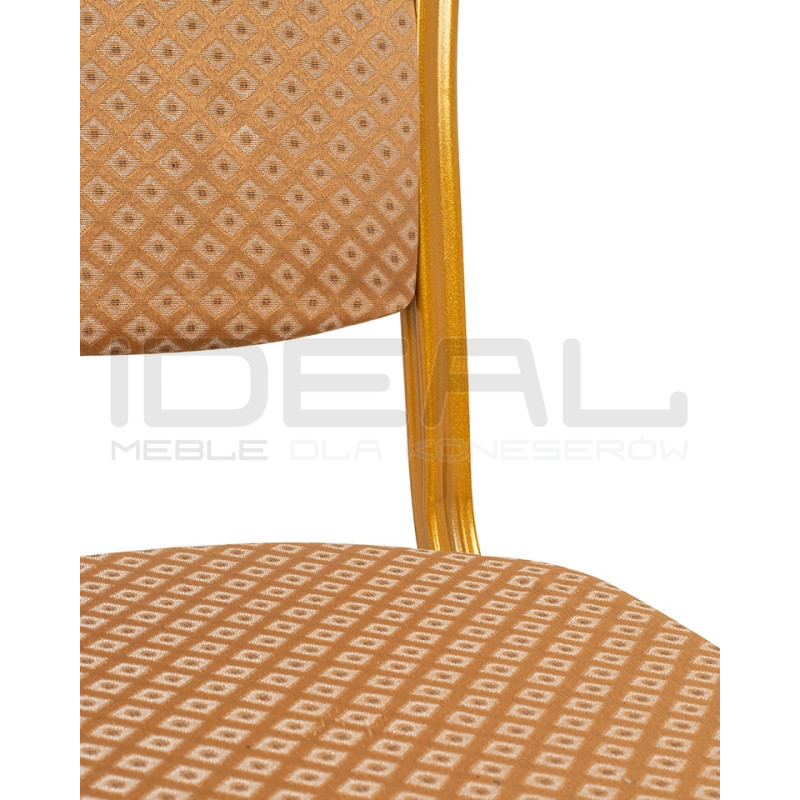 Krzesło hotelowe HERA beżowo złote