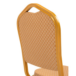 Krzesło hotelowe HERA beżowo złote