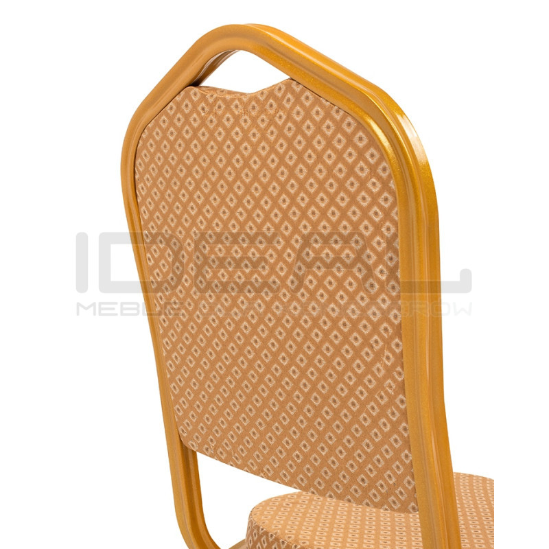 Krzesło hotelowe HERA beżowo złote