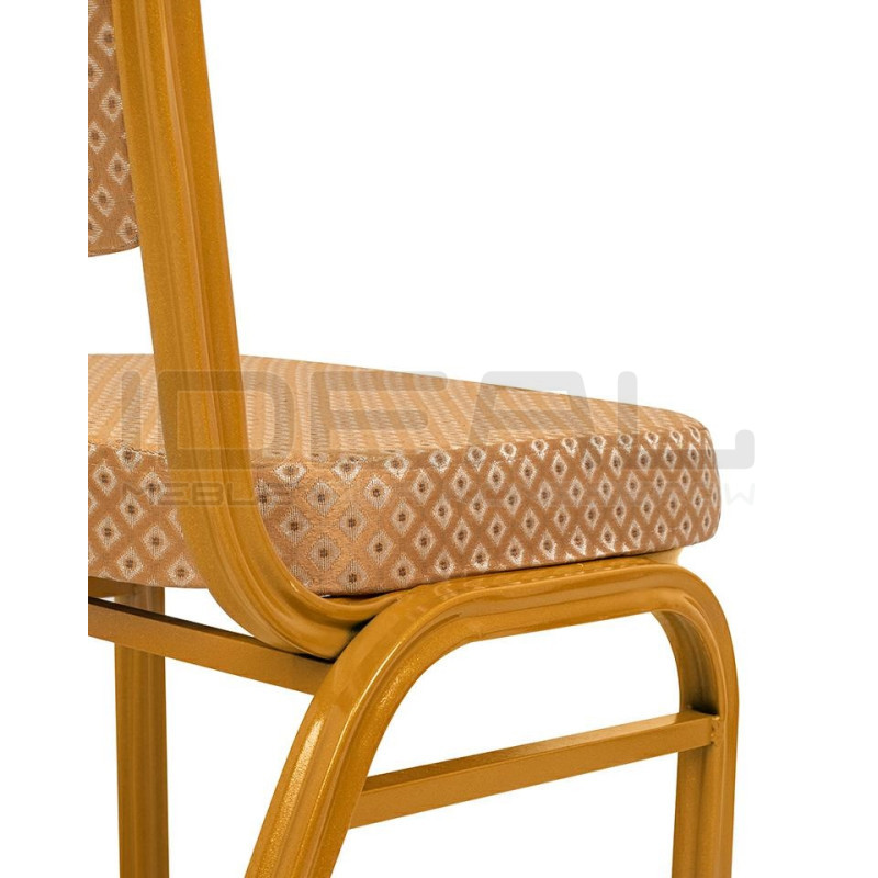 Krzesło hotelowe HERA beżowo złote