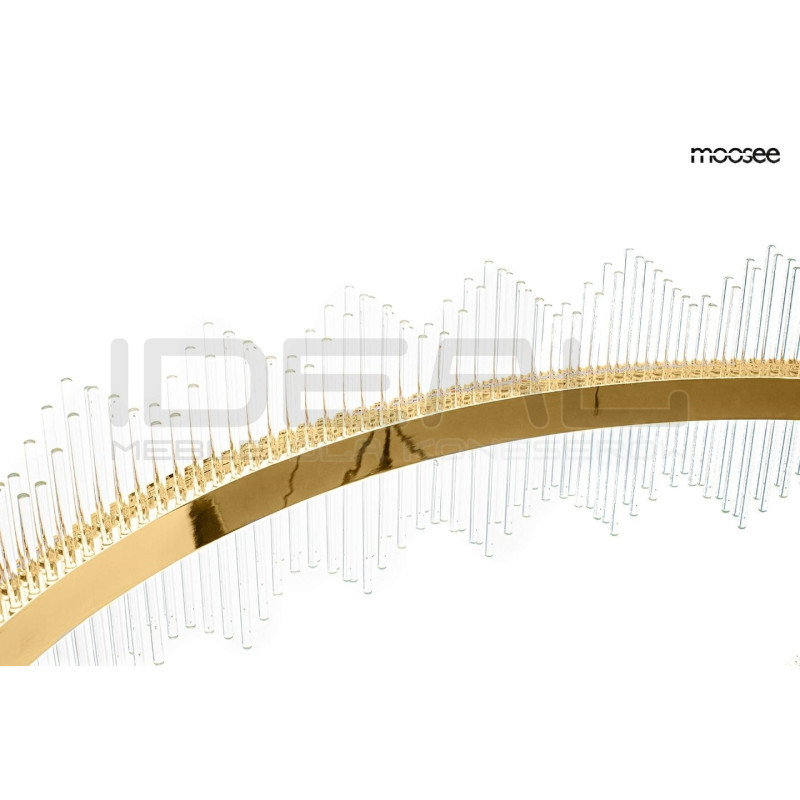 Lampa wisząca glamour Florens 120 złota kryształowe pałeczki