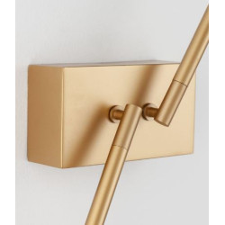 Kinkiet obrotowy Moccio złoty 2 ramiona led