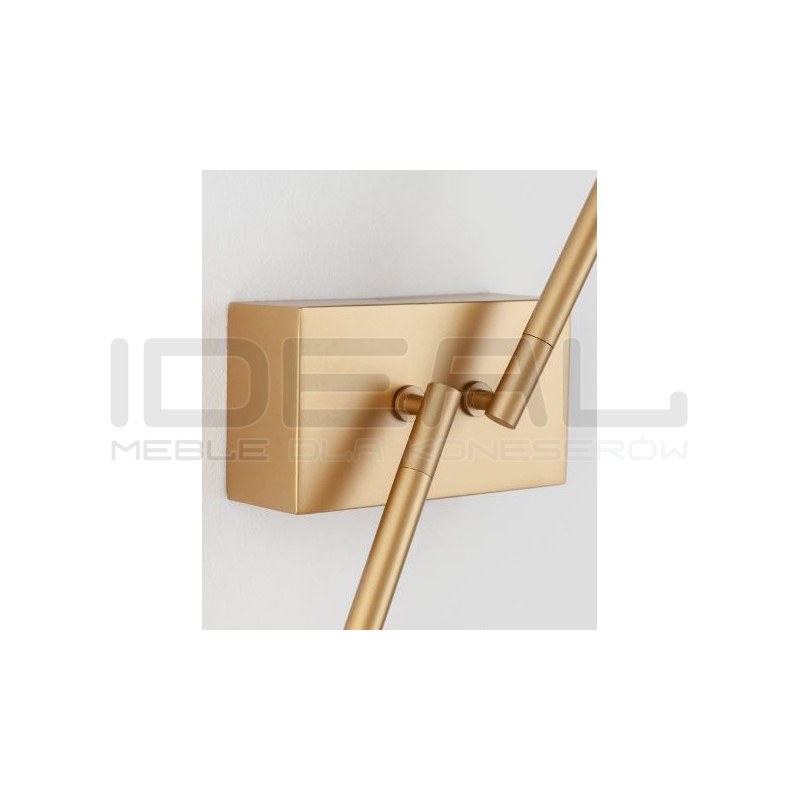 Kinkiet obrotowy Moccio złoty 2 ramiona led