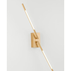 Kinkiet obrotowy Moccio złoty 2 ramiona led