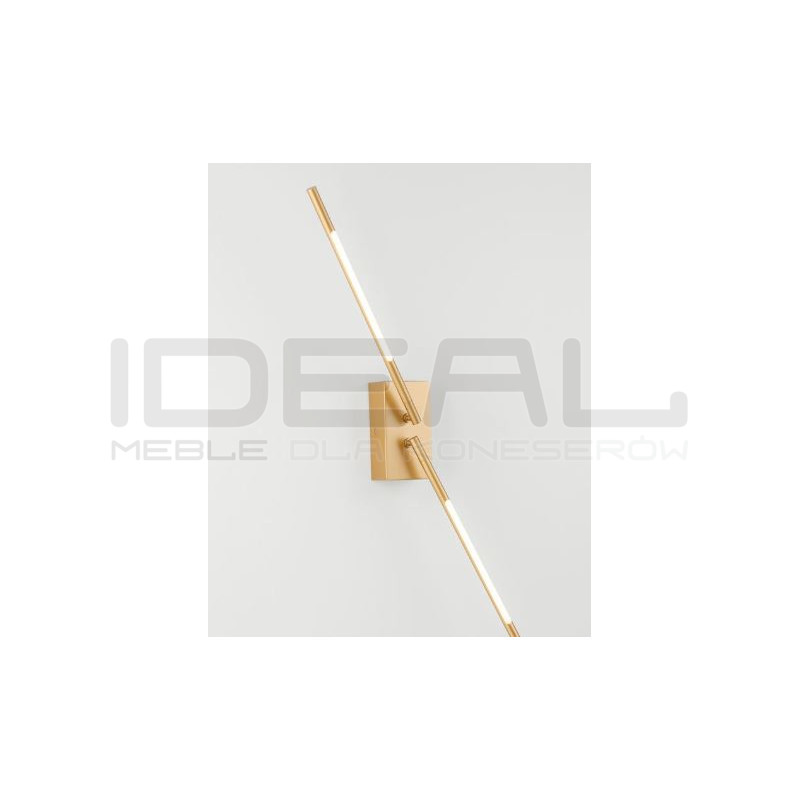 Kinkiet obrotowy Moccio złoty 2 ramiona led