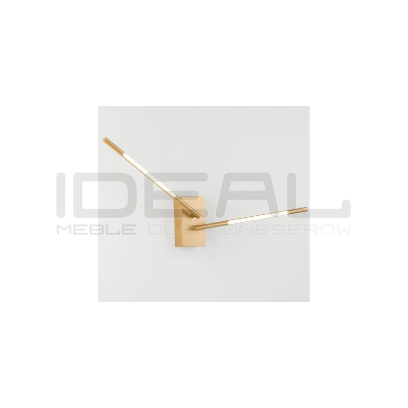 Kinkiet obrotowy Moccio złoty 2 ramiona led