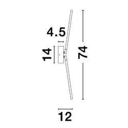 Kinkiet obrotowy Moccio złoty 2 ramiona led