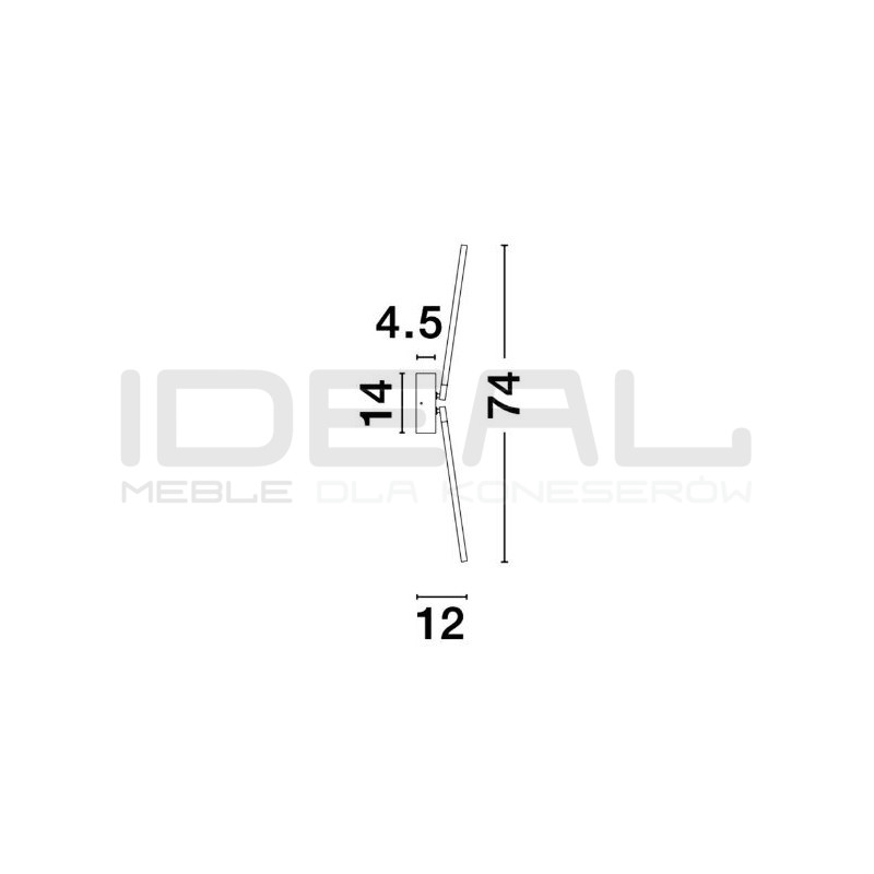 Kinkiet obrotowy Moccio złoty 2 ramiona led