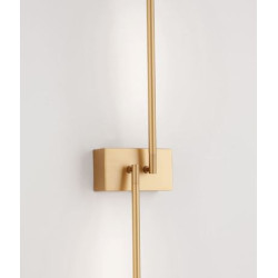 Kinkiet obrotowy Moccio złoty 2 ramiona led
