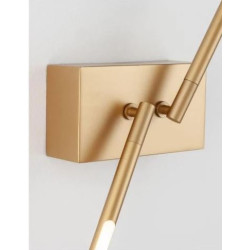 Kinkiet obrotowy Moccio złoty 2 ramiona led
