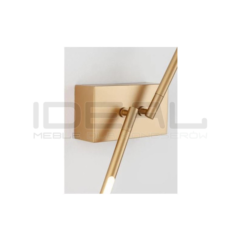 Kinkiet obrotowy Moccio złoty 2 ramiona led