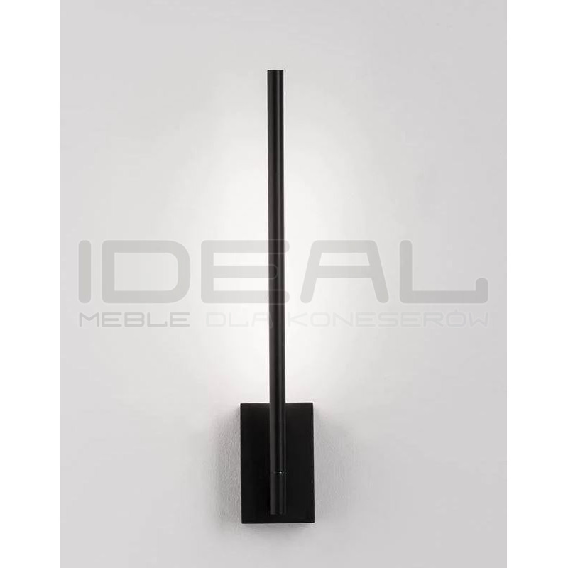 Czarny Kinkiet obrotowy wg własnej osi i po okręgu Moccio