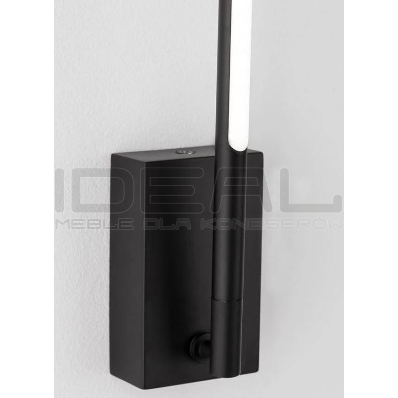 Czarny Kinkiet obrotowy wg własnej osi i po okręgu Moccio