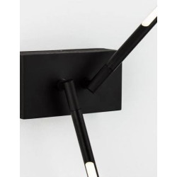 Kinkiet obrotowy Moccio 2 ramiona czarny