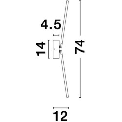 Kinkiet obrotowy Moccio 2 ramiona czarny