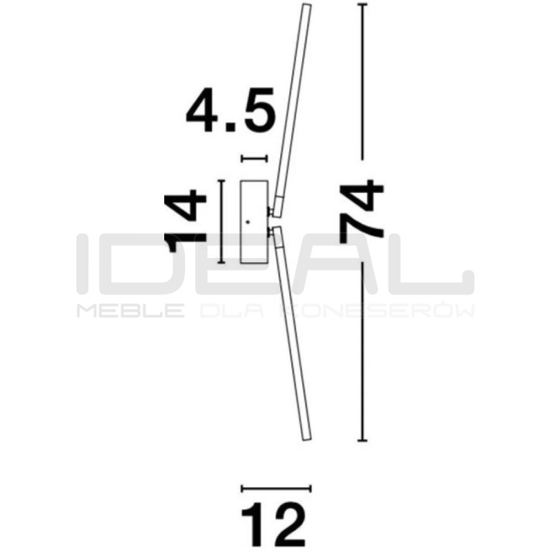 Kinkiet obrotowy Moccio 2 ramiona czarny