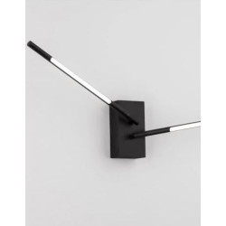 Kinkiet obrotowy Moccio 2 ramiona czarny