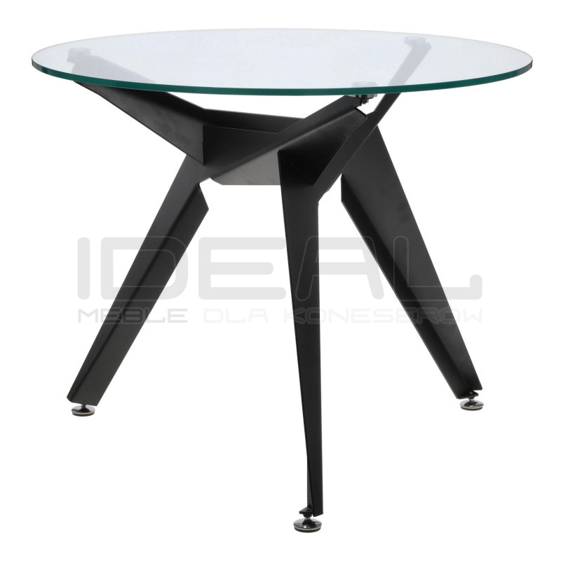 Stół okrągły CRAB 90 czarny