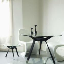 Stół okrągły CRAB 90 czarny