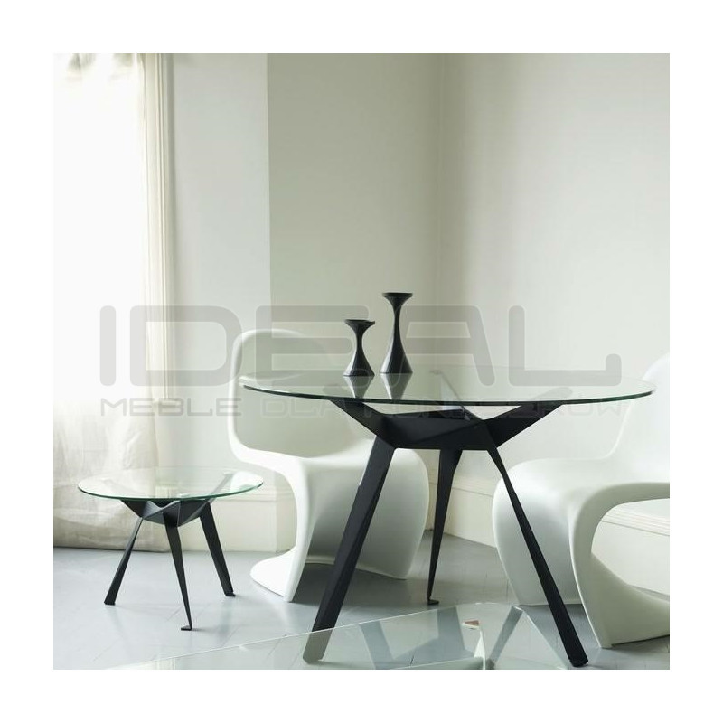 Stół okrągły CRAB 90 czarny