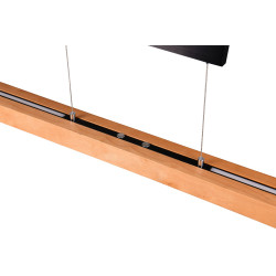 Lampa wisząca Pozioma Bruno czarno drewniana Led