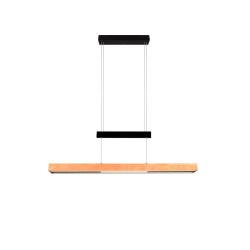 Lampa wisząca Pozioma Bruno czarno drewniana Led