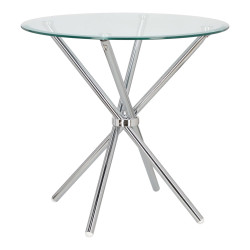 Stół okrągły Chrom Conex 90 szklany