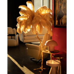 Lampa podłogowa glamour TIFFANY z piór