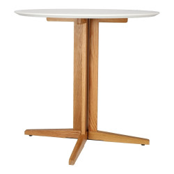 Niewielki Stół okrągły Brich 80 dąb do małej kuchni