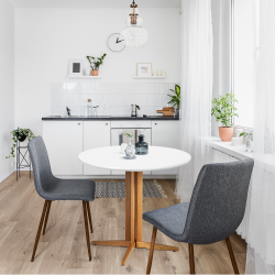 Niewielki Stół okrągły Brich 80 dąb do małej kuchni