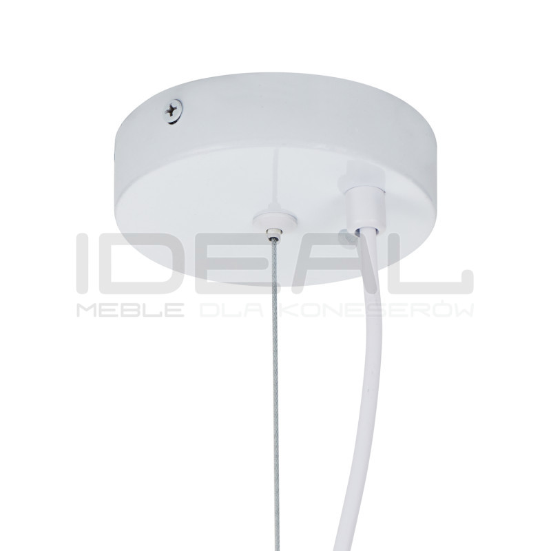 Lampa wisząca STONE FLAT biała 60 nad stół styl boho