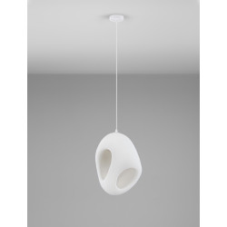 Lampa wisząca Wabi 30 biała nieregularna