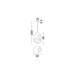 Lampa wisząca Wabi 30 biała nieregularna