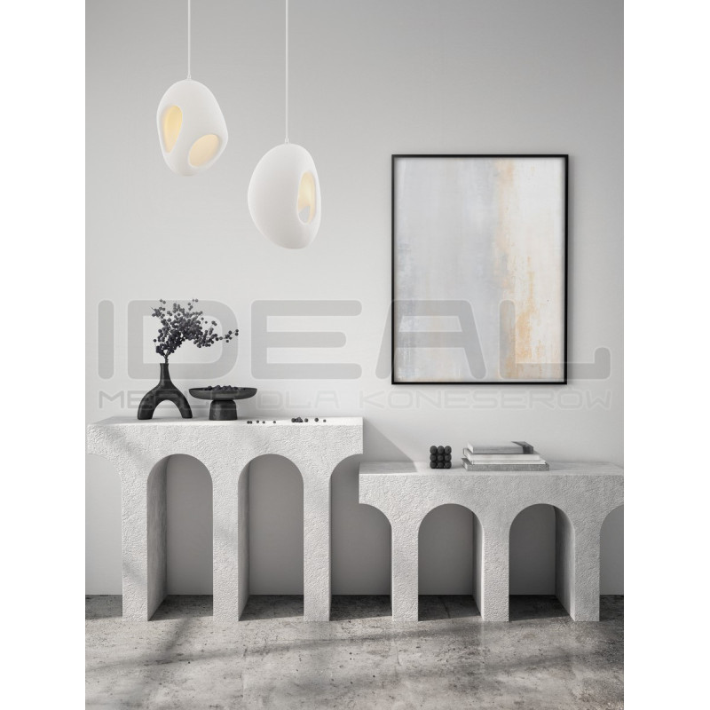 Lampa wisząca Wabi 30 biała nieregularna