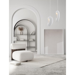 Lampa wisząca Wabi 18 biała nieregularna w stylu boho