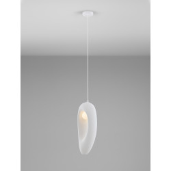 Lampa wisząca Wabi 18 biała nieregularna w stylu boho