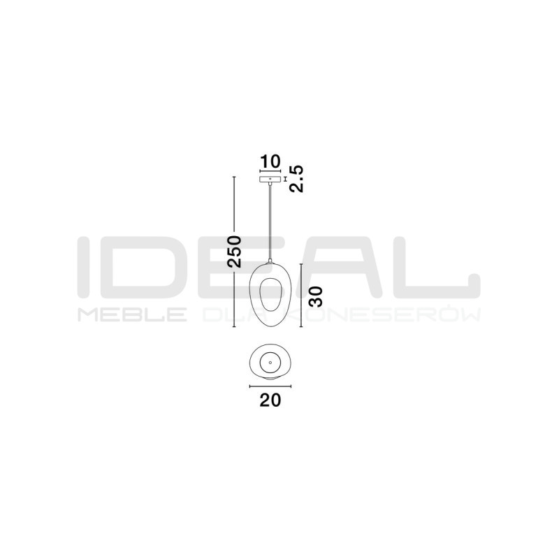 Lampa wisząca Wabi 20 biała nieregularna w stylu boho